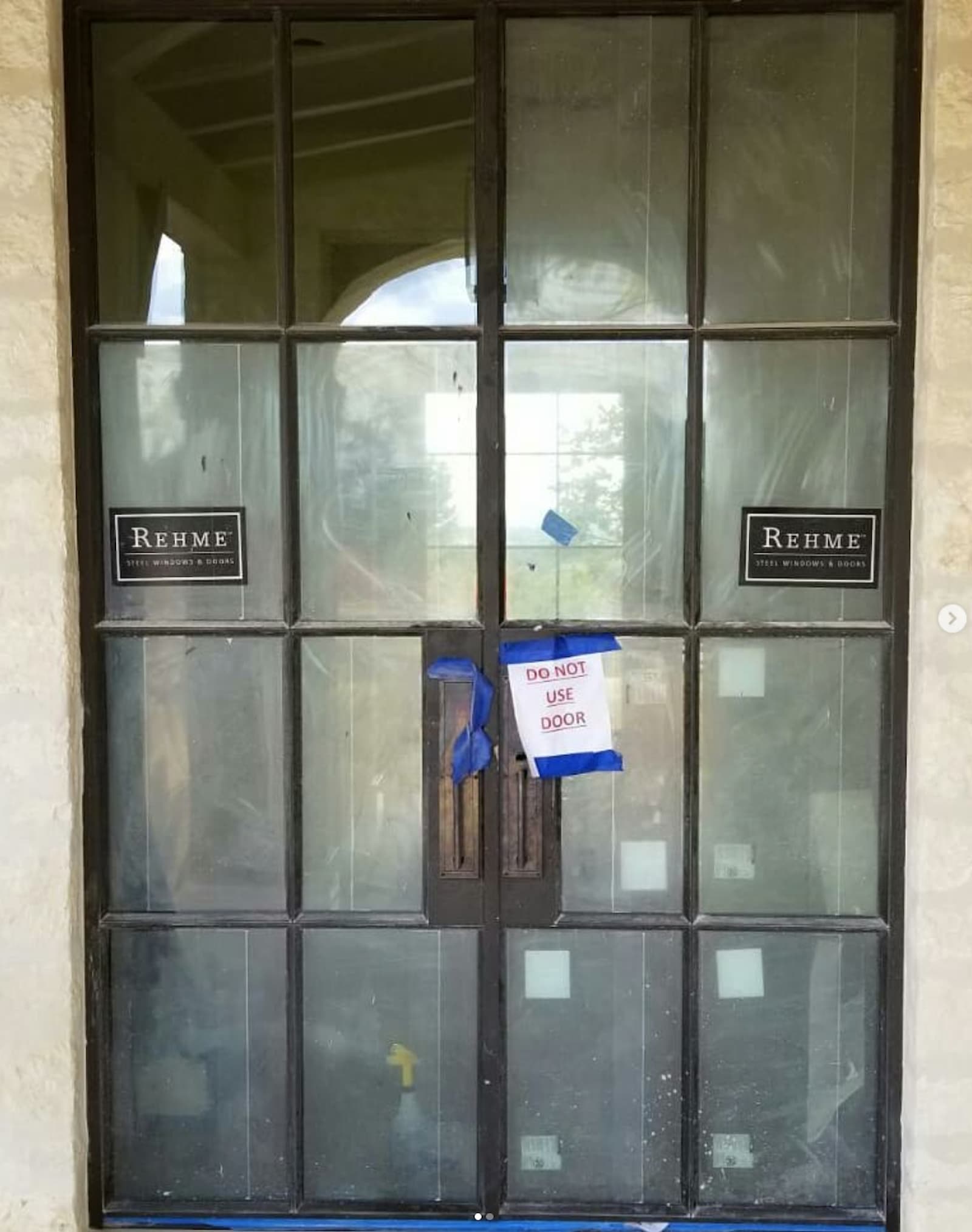Dirty glass before professional cleaning — Blanco TX window cleaning by No Spot Tech